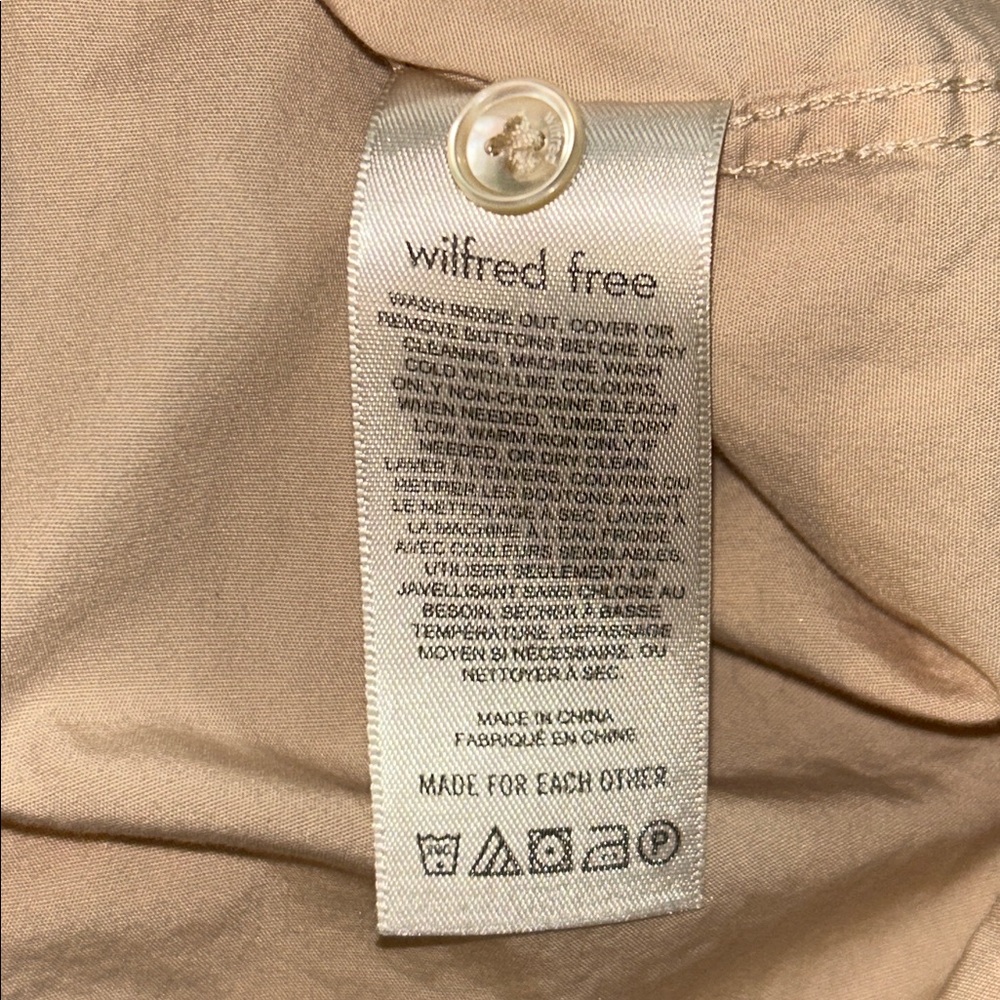 Wilfred Free Relaxed Organic cotton button-up shirt size medium - Picture 10 of 14